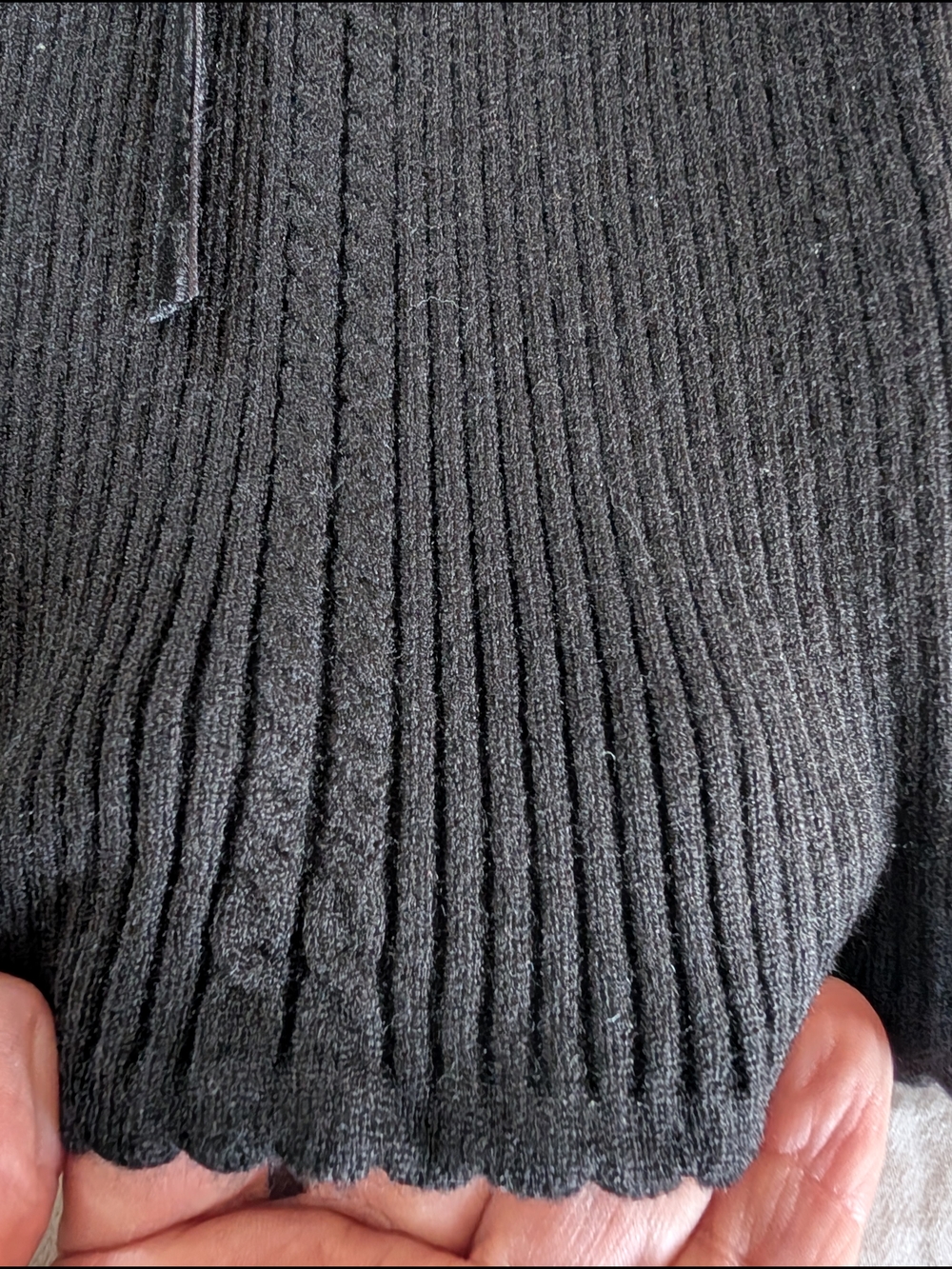 ee:some Black Ribbed Button-Front Tank Top - Picture 4 of 4
